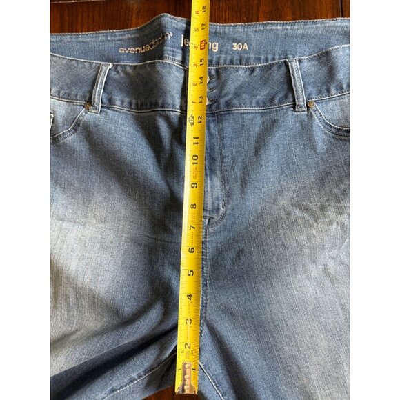 Avenue Denim Jeans Destressed High Rise Jegging Skinny Stretch Women's 30 - Picture 5 of 7